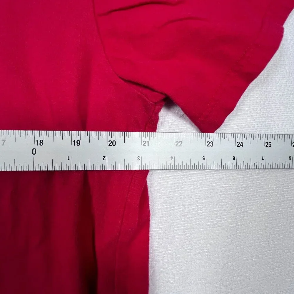 Imperious LG Short Sleeve Shirt Big Cat Rhinestone‎ Graphic Print Red Vintage